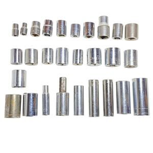 28 Pc Socket Lot 1/4" 1/2" Drive 7/32-13/16” SAE 6-18 mm Metric 6-12 Pt